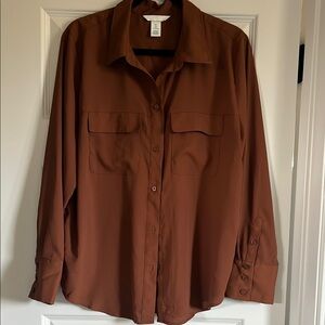 Women’s H&M Sheer Brown Top